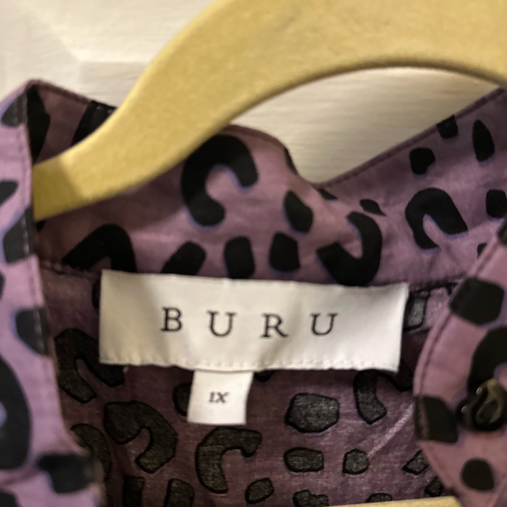 Buru Purple Leopard Print Top